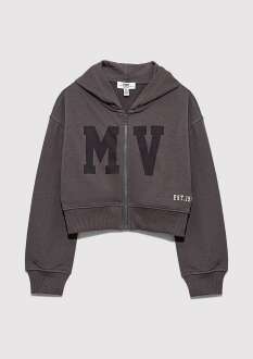Mavi Mv Baskılı Fermuarlı Çocuk Sweat 7S10128-90778