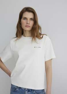 Mavi Mv Baskılı Kadın Tişört 1613148-80194 