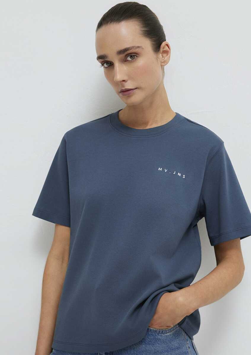 Mavi Mv Baskılı Koyu Lacivert Kadın Tişört 1613148-700500