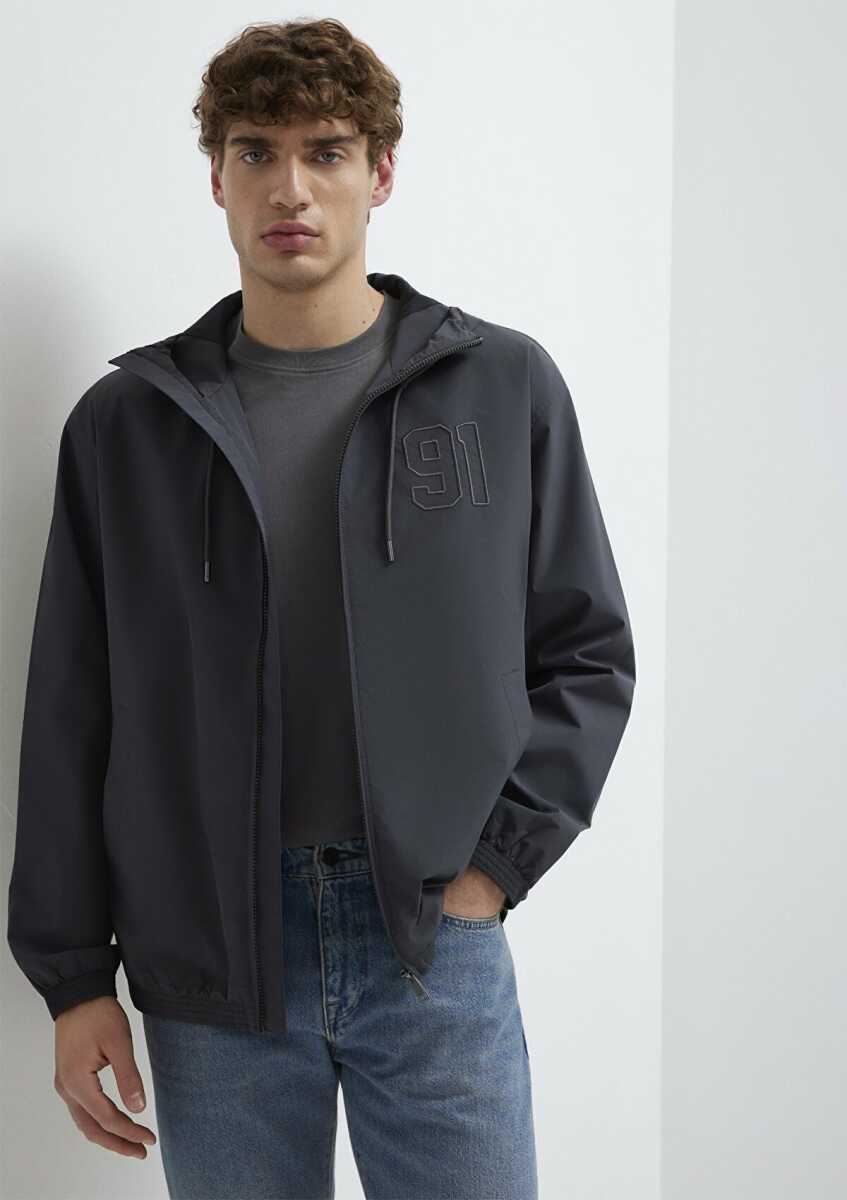 Mavi MVJNS Baskılı Antrasit Oversize Erkek Ceket 0110755-89939