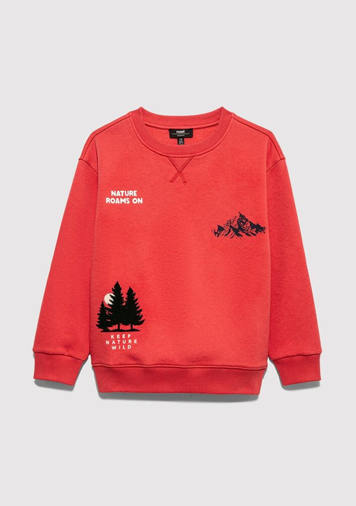 Mavi Nature Roams On Baskılı Turuncu Çocuk Sweat6S10148-71079