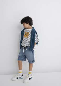 Mavi Neptune Mid Blue Denim Çocuk Jean Şort 6411056-89443 