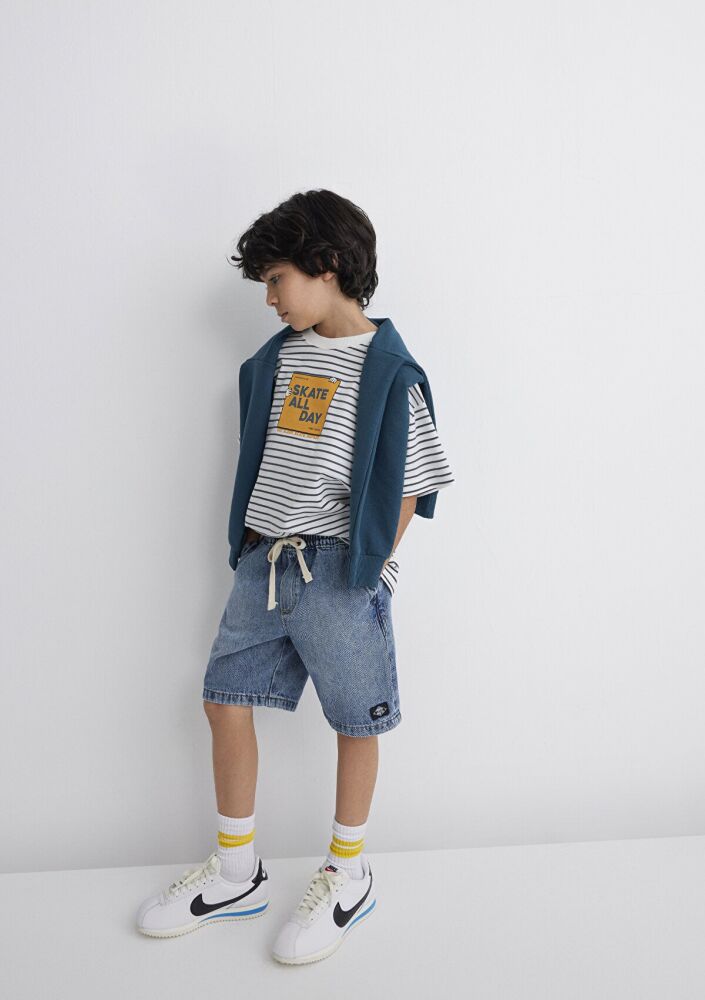 Mavi Neptune Mid Blue Denim Çocuk Jean Şort 6411056-89443
