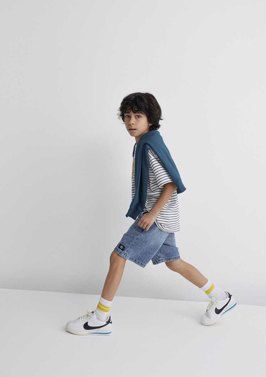 Mavi Neptune Mid Blue Denim Çocuk Jean Şort 6411056-89443 (1)