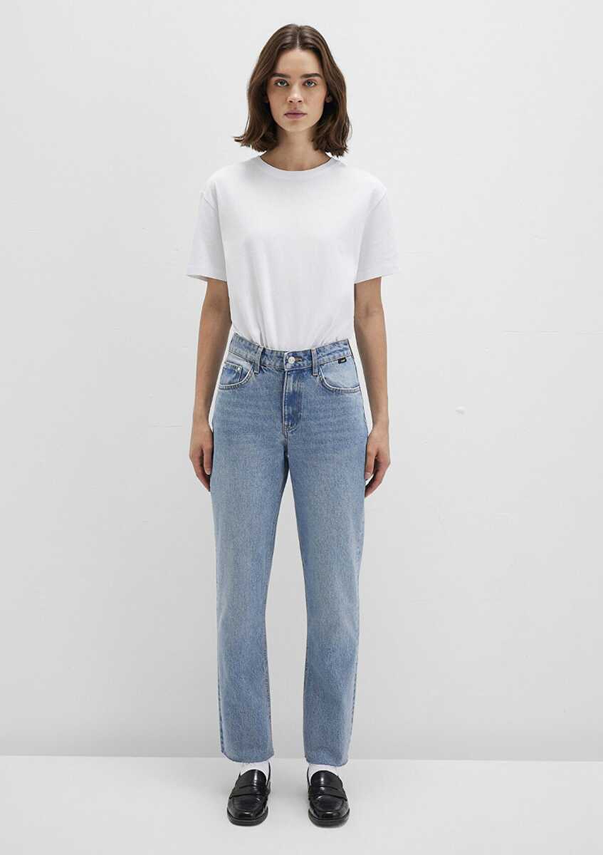 Mavi New York Real Blue Açık Mavi Straight Düz Paça Kadın Jean Pantolon 101441-90523 - 3