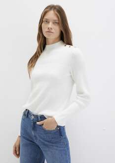 Mavi Omuz Detaylı Ekru Kadın  Kazak 1710798-70057 