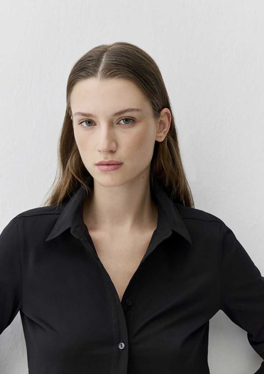 Mavi Örme Kadın Gömlek 1613650-900 - Mavi (1)