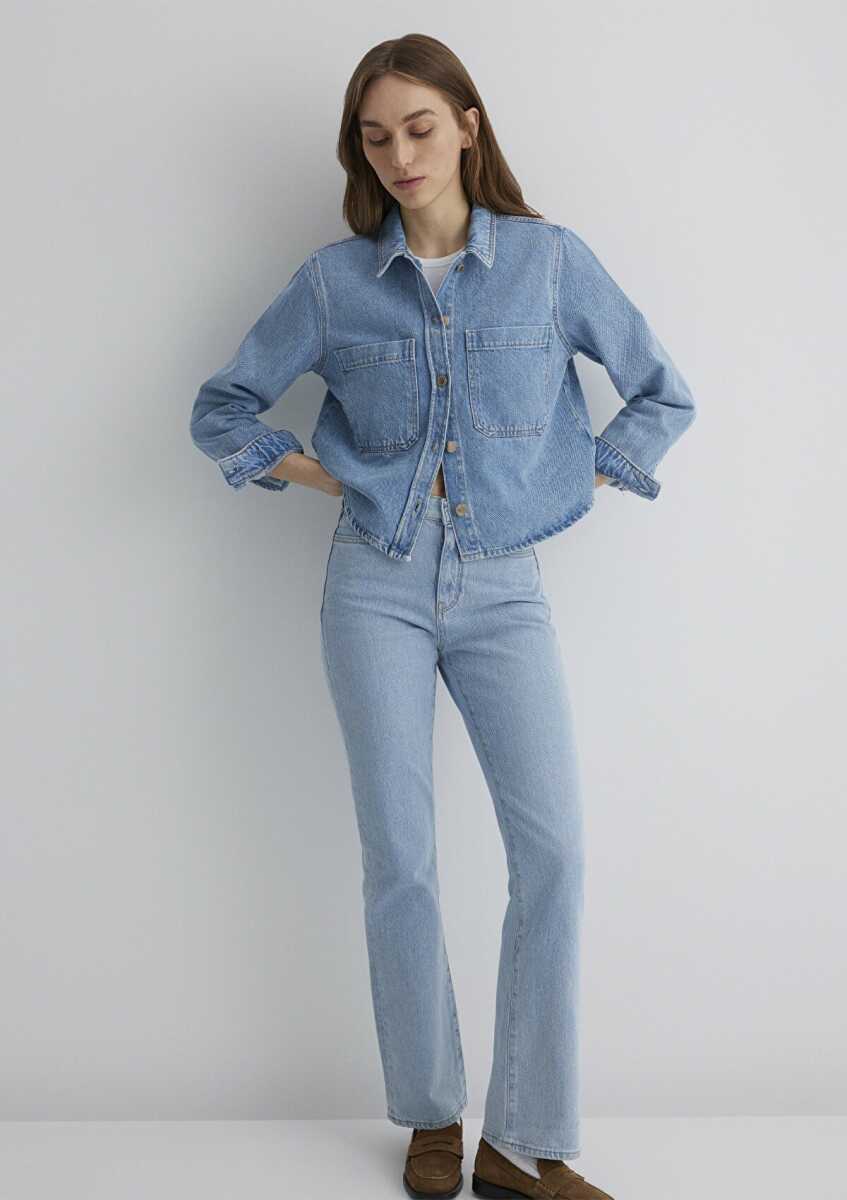 Mavi Paola Mavi Premium Indigo Mavisi Jean Gömlek 1210779-89212 - 1