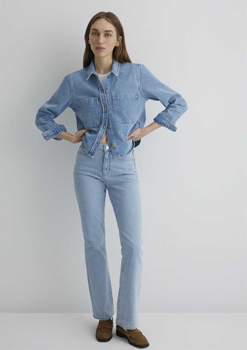 Mavi Paola Mavi Premium Indigo Mavisi Jean Gömlek 1210779-89212 - 2