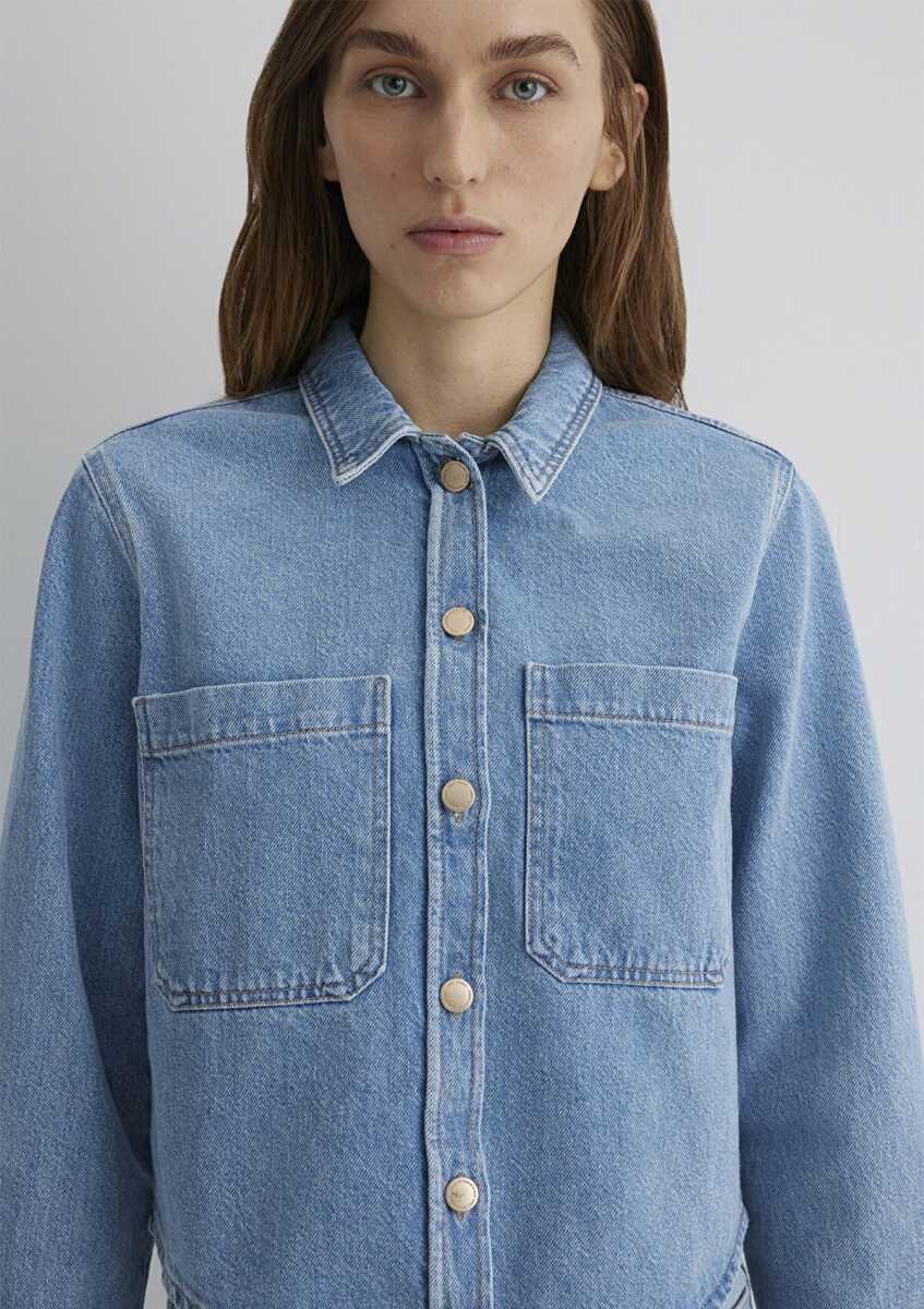 Mavi Paola Mavi Premium Indigo Mavisi Jean Gömlek 1210779-89212 - 5