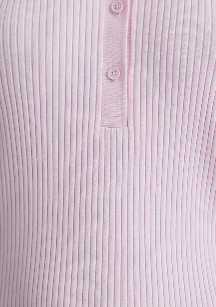 Mavi Pembe Fıtted Kadın Polo Tişört 1613120-71008 - 6