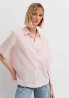 Mavi Pembe Loose Fit Kadın Gömlek 1211615-87110
