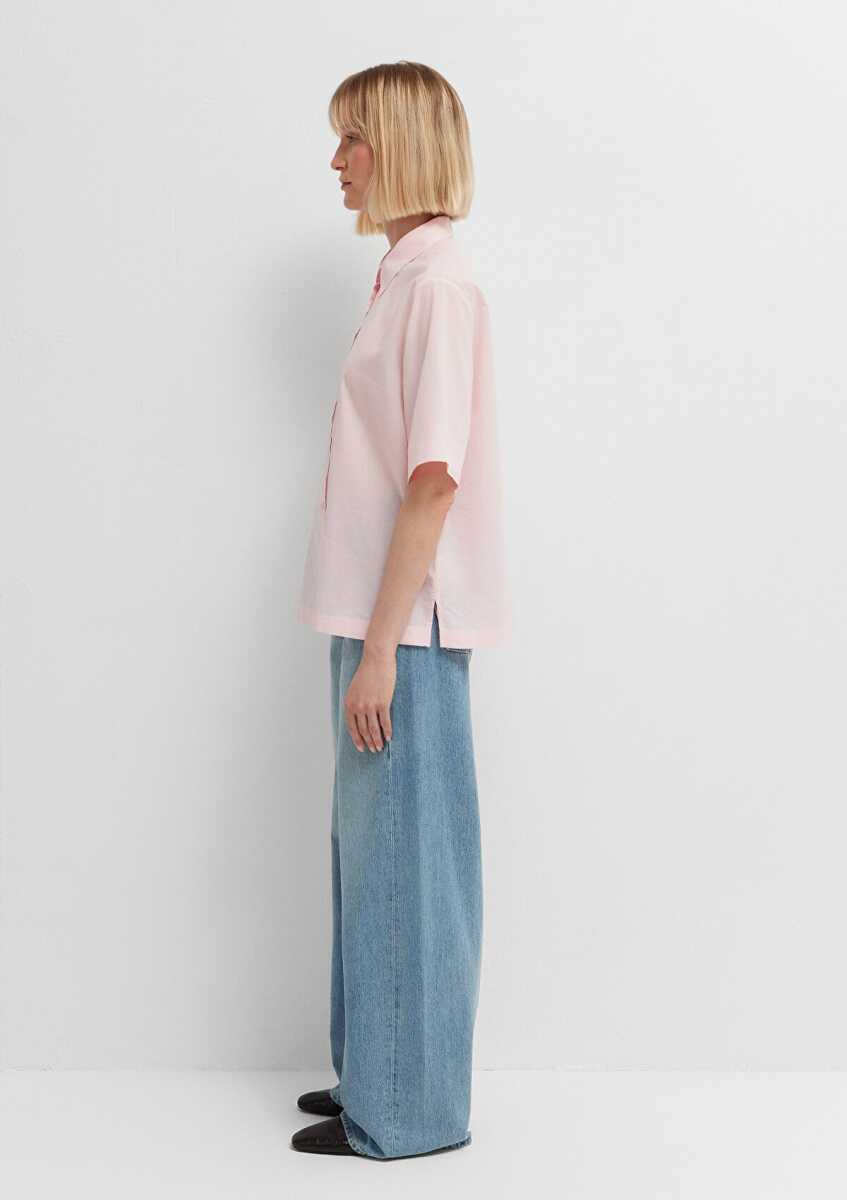 Mavi Pembe Loose Fit Kadın Gömlek 1211615-87110 - 4