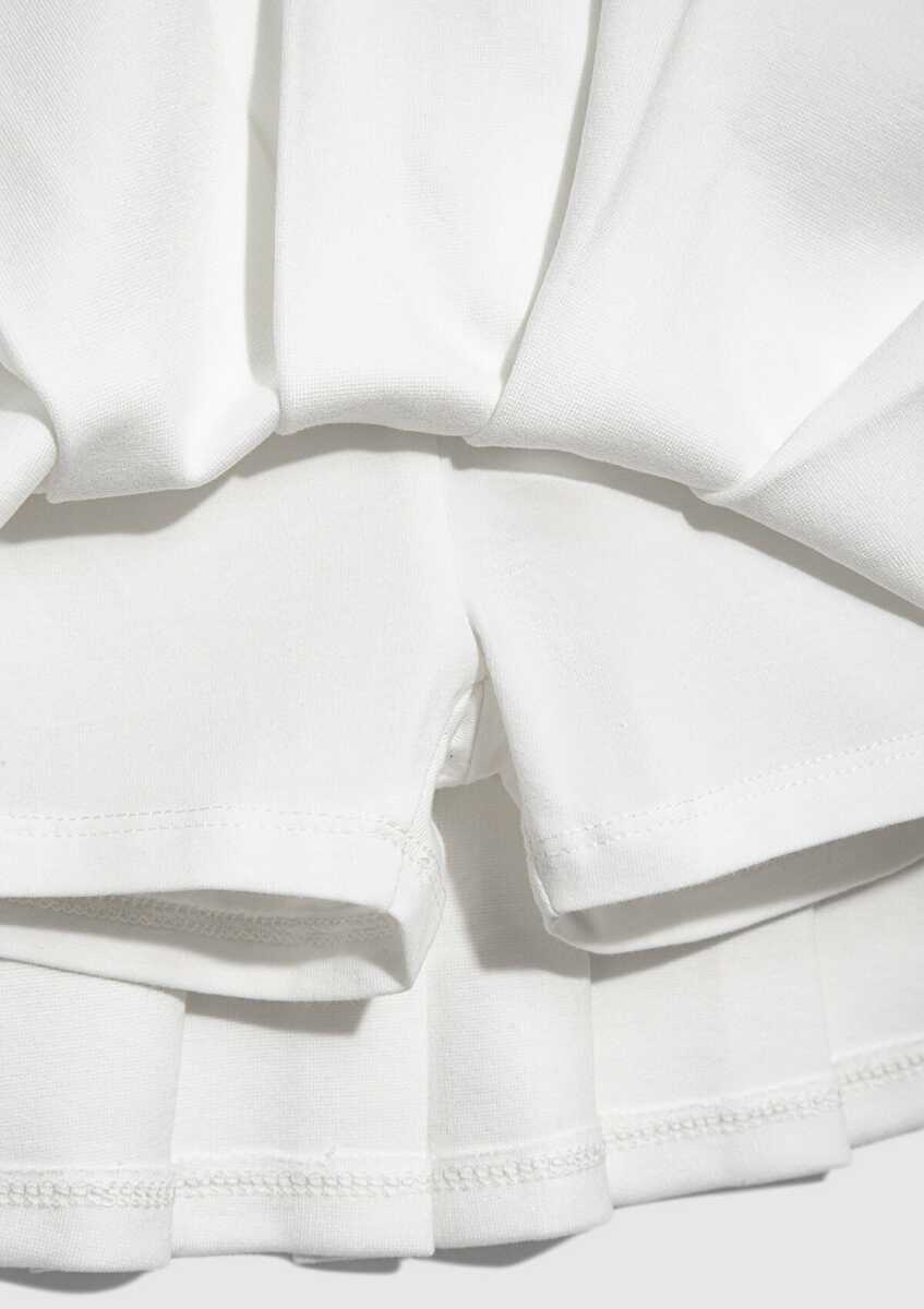 Mavi Pileli Ekru Çocuk Şort Etek 7310006-70057 - 5