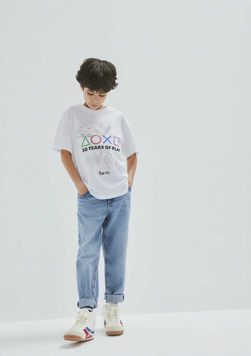 Mavi Playsyayıon 30 Years Of Play Baskılı Loose Fit Çocuk Tişört 6610423-620