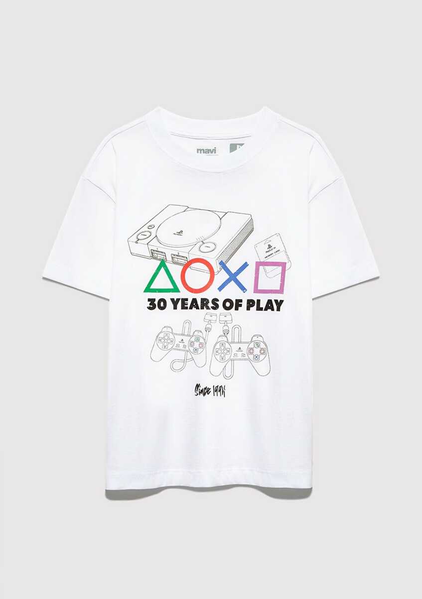 Mavi Playsyayıon 30 Years Of Play Baskılı Loose Fit Çocuk Tişört 6610423-620 (1)