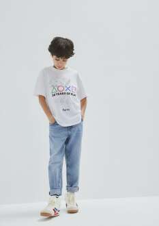 Mavi Playsyayıon 30 Years Of Play Baskılı Loose Fit Çocuk Tişört 6610423-620 