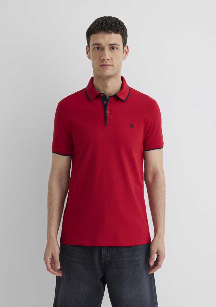 Mavi Polo Kırmızı Erkek Tişört 062373-28441 - 4