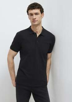 Mavi Polo Yaka Erkek Tişört Siyah 064946-21842 