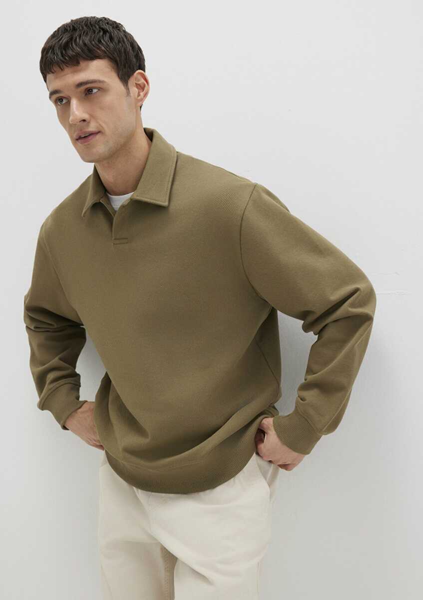 Mavi Polo Yaka Haki Erkek Sweat 0S10458-71816 - Mavi