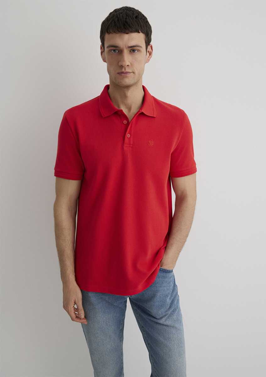 Mavi Polo Yaka Kırmızı Erkek Tişört 064946-70471 (1)