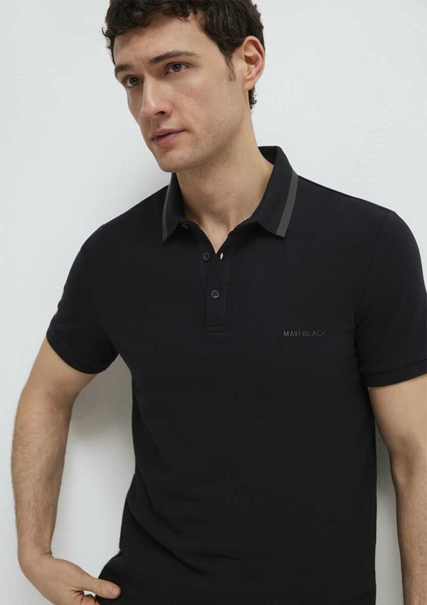 Mavi Polo Yaka Siyah Erkek Tişört 0611829-900 - 1