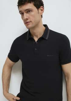 Mavi Polo Yaka Siyah Erkek Tişört 0611829-900