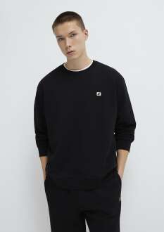 Mavi Pro Bisiklet Yaka Siyah Loose Fit Erkek Sweat 0S10513-900