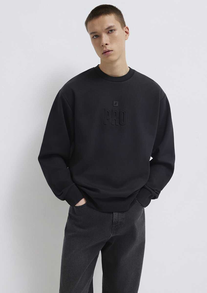 Mavi Pro Siyah Loose Fit Erkek Sweatshirt 0S10596-900 - 2