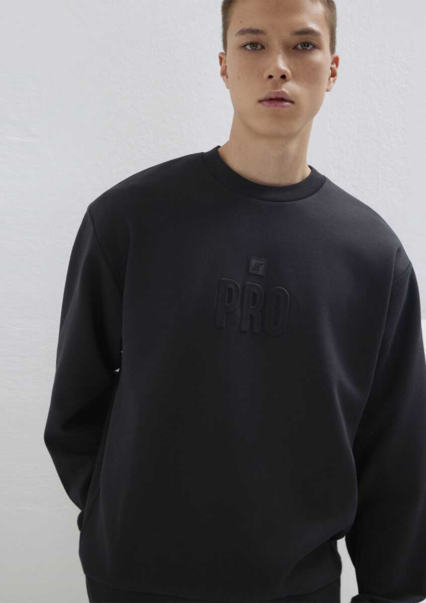 Mavi Pro Siyah Loose Fit Erkek Sweatshirt 0S10596-900 - 3