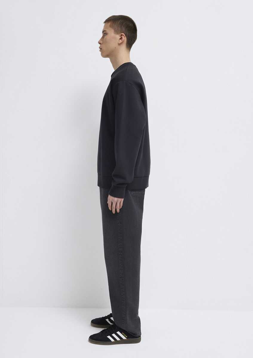 Mavi Pro Siyah Loose Fit Erkek Sweatshirt 0S10596-900 - 5