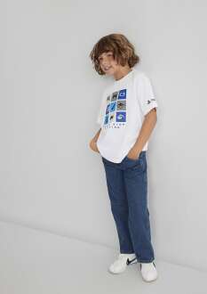 Mavi Ps Never Stop Baskılı Beyaz Çocuk Tişört 6610374-620 