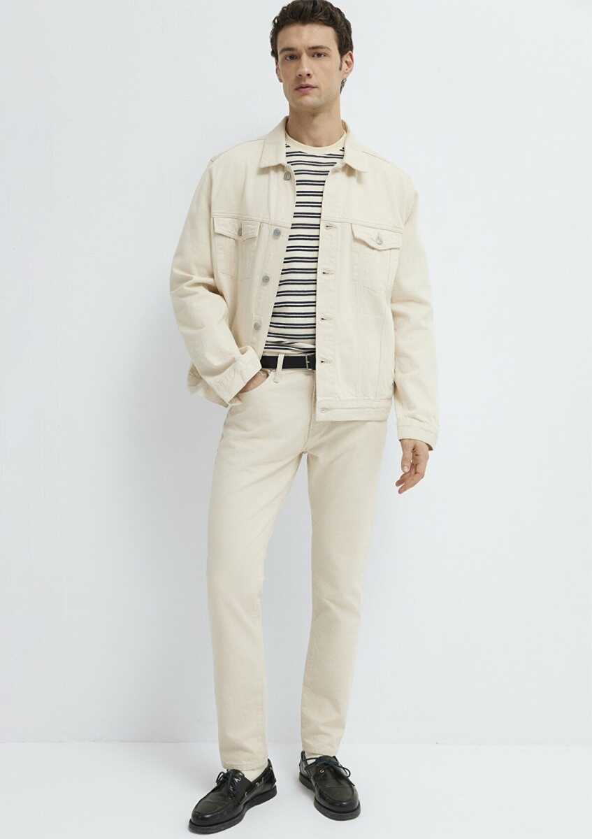 Mavi Ray Classic Denim Ekru Oversize Jean Ceket 0110273-A1707 - 1