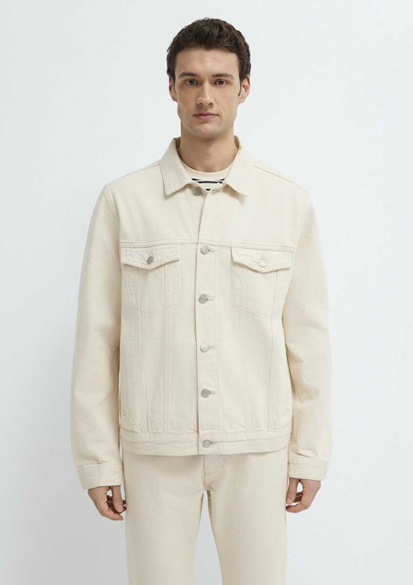 Mavi Ray Classic Denim Ekru Oversize Jean Ceket 0110273-A1707 - 3