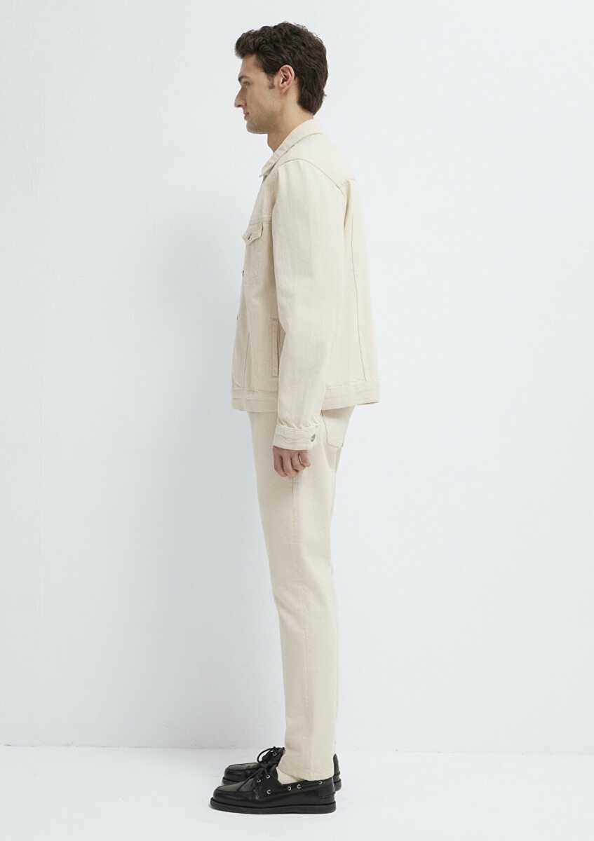 Mavi Ray Classic Denim Ekru Oversize Jean Ceket 0110273-A1707 - 4