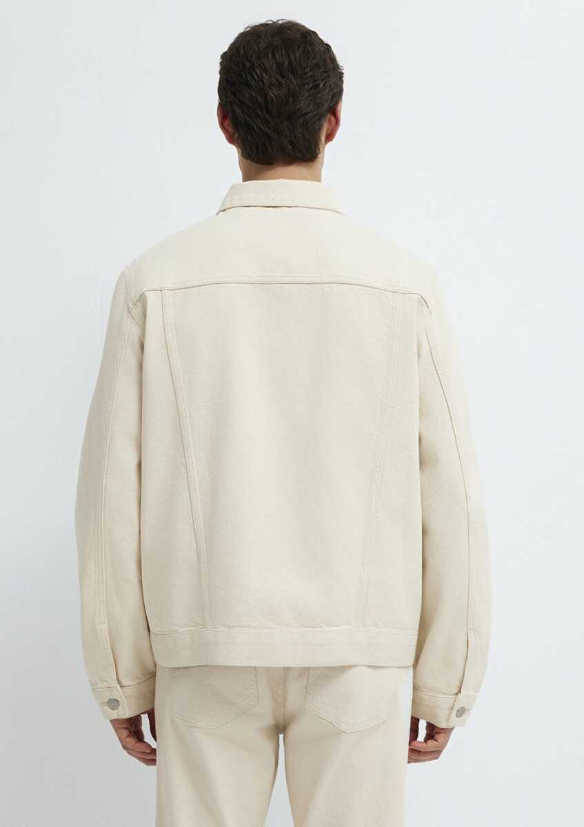 Mavi Ray Classic Denim Ekru Oversize Jean Ceket 0110273-A1707 - 5