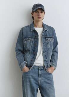 Mavi Ray Classic Denim Vintage İndigo Mavisi Erkek Jean Ceket 0110273-89412