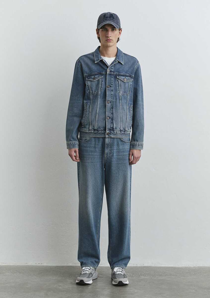 Mavi Ray Classic Denim Vintage İndigo Mavisi Erkek Jean Ceket 0110273-89412 - 4