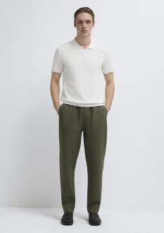 Mavi Regular Fit Yeşil Erkek Keten Pantolon 0010577-71581 