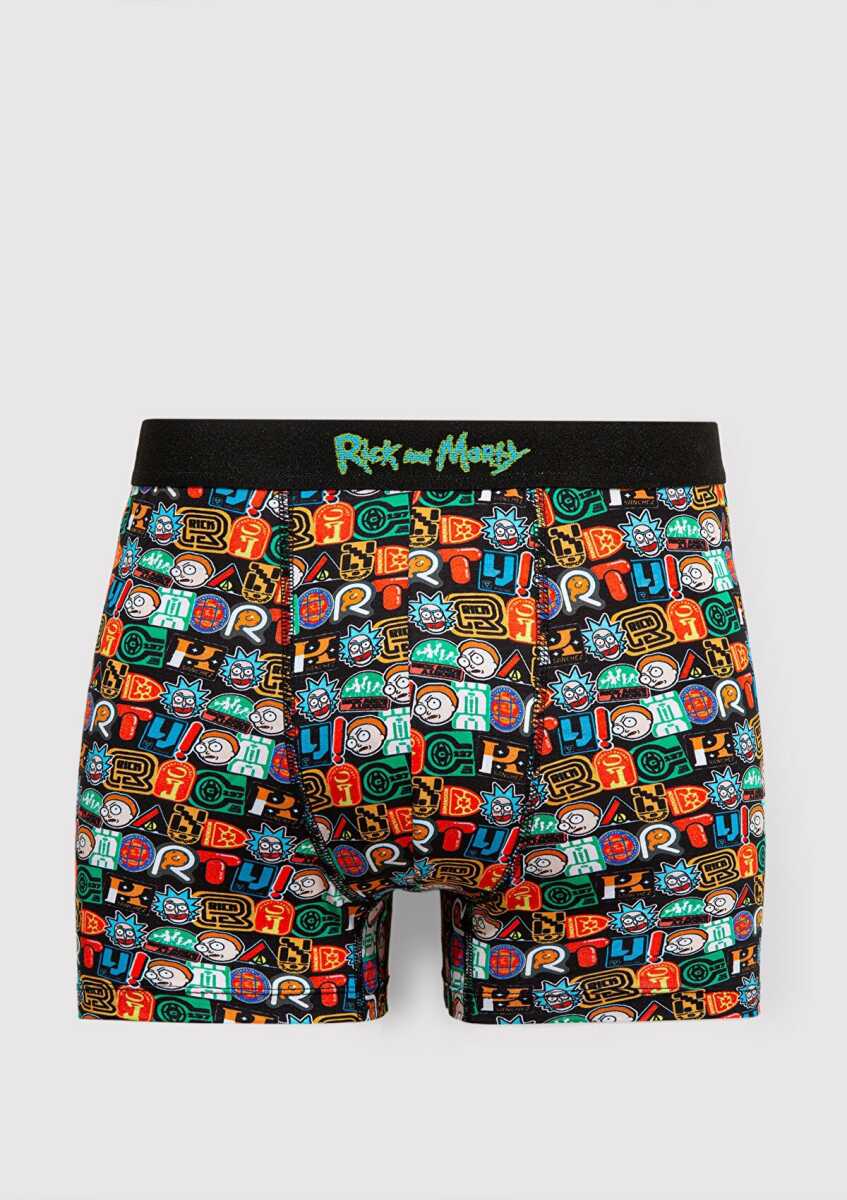 Mavi Rick And Morty Baskılı Renkli Erkek Boxer 0911985-34621 - 1