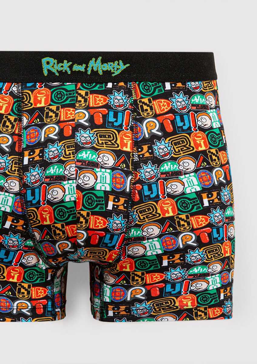 Mavi Rick And Morty Baskılı Renkli Erkek Boxer 0911985-34621 - 2