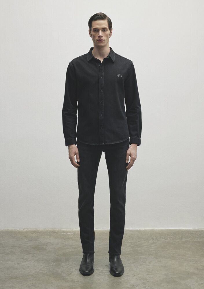 Mavi Roy Deep Smoke Lux Black Nights Erkek Jean Gömlek 0210496-82410