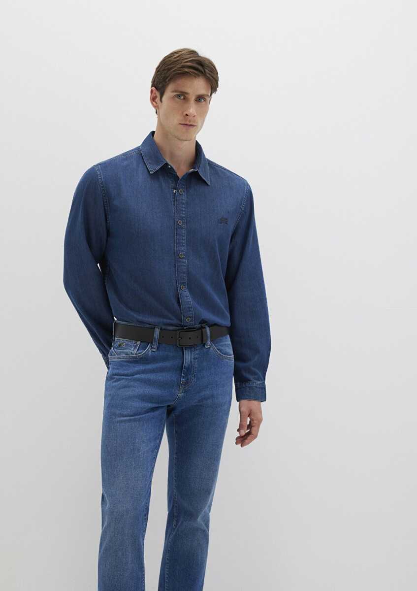 Mavi Roy Lux Black Koyu Indigo Mavisi Jean Gömlek 0210496-90767 - Mavi (1)