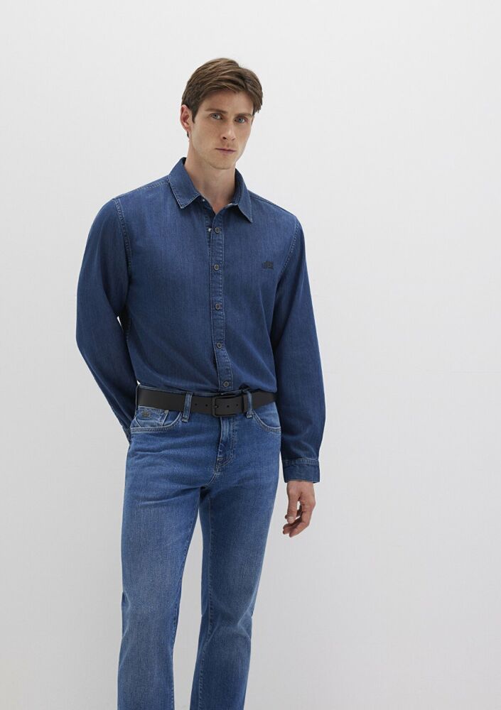 Mavi Roy Lux Black Koyu Indigo Mavisi Jean Gömlek 0210496-90767 (1)