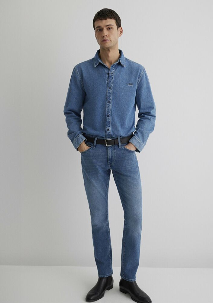 Mavi Roy Vintage Blue Lux Black Erkek Jean Gömlek 0210496-87937 (1)
