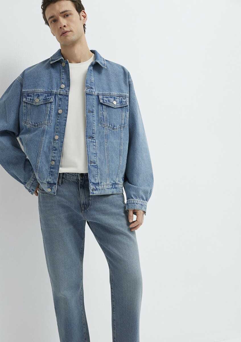 Mavi Ryan Dusty Açık Mavi Overzise Erkek Jean Ceket 0110001-A2096 (1)