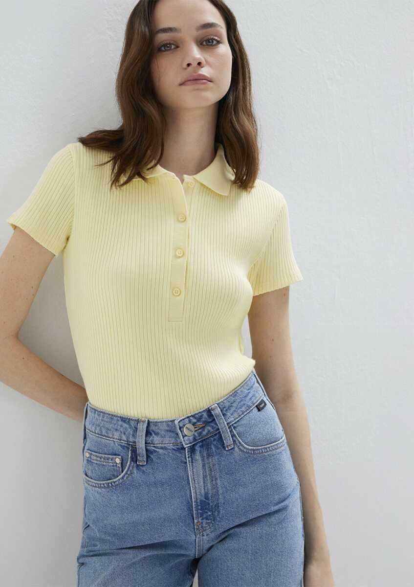 Mavi Sarı Polo Kadın Tişört 1613120-71305