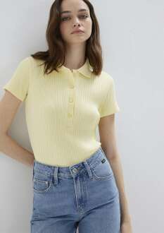 Mavi Sarı Polo Kadın Tişört 1613120-71305