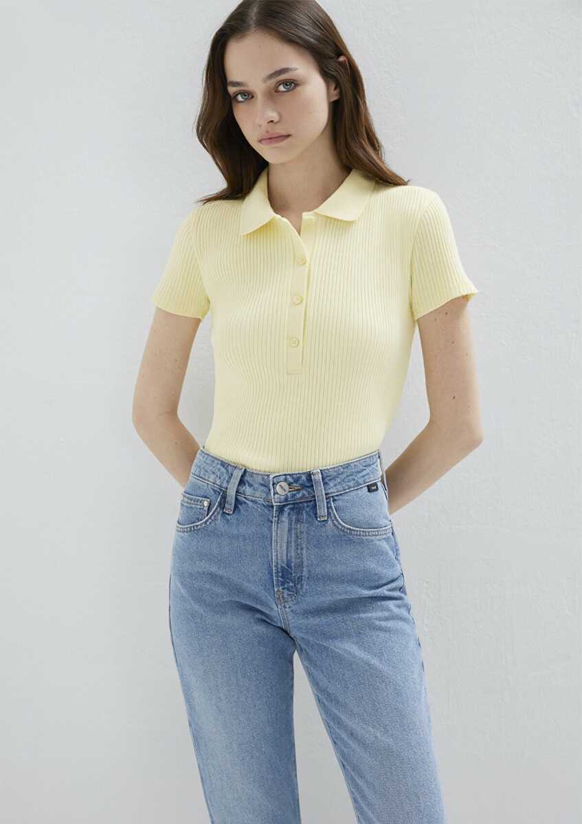 Mavi Sarı Polo Kadın Tişört 1613120-71305 (1)