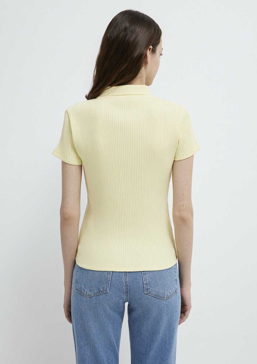 Mavi Sarı Polo Kadın Tişört 1613120-71305 - 5